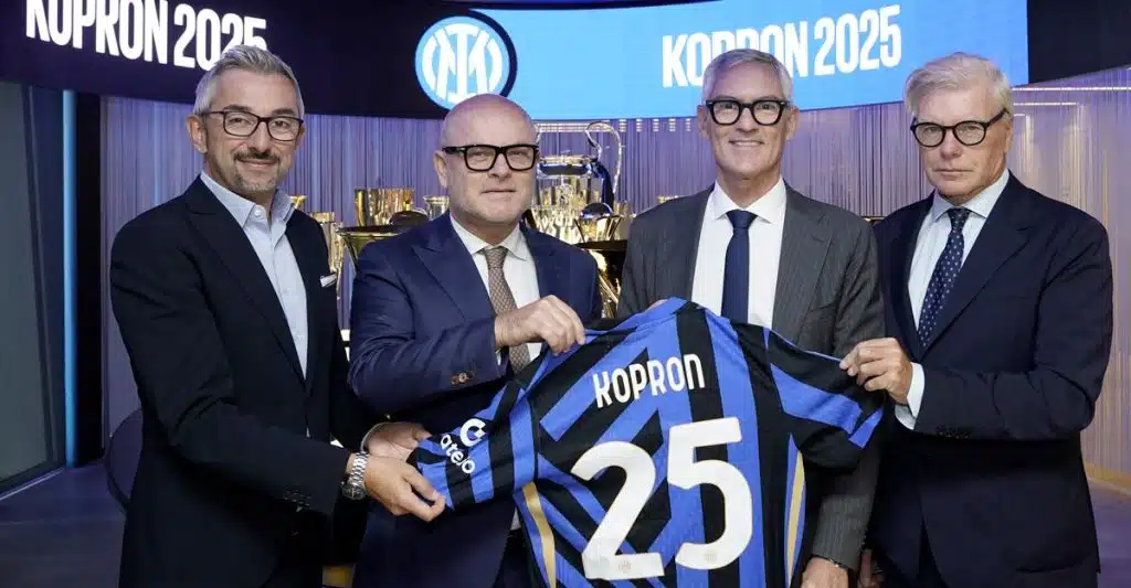 Inter Lancio Rinnovo sponsorizzazione KOPRON