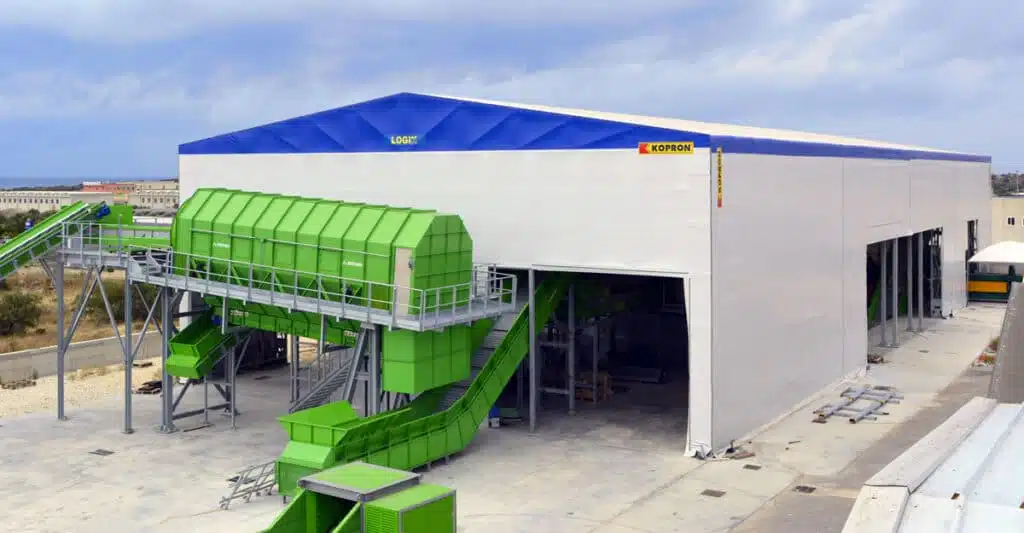 MAIN tendostruttura in telo pvc trattamento smaltimento rifiuti kopron