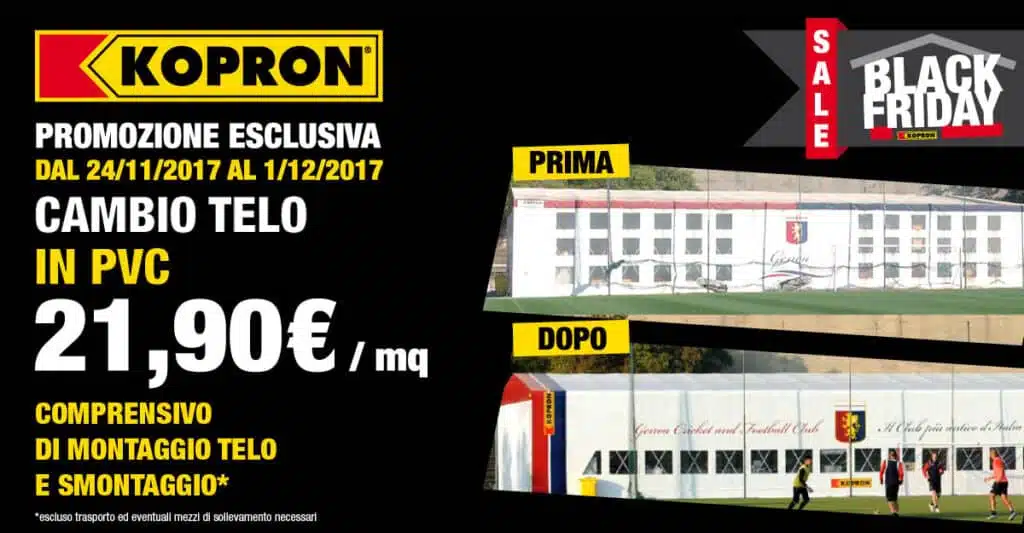 black friday kopron promo cambio telo
