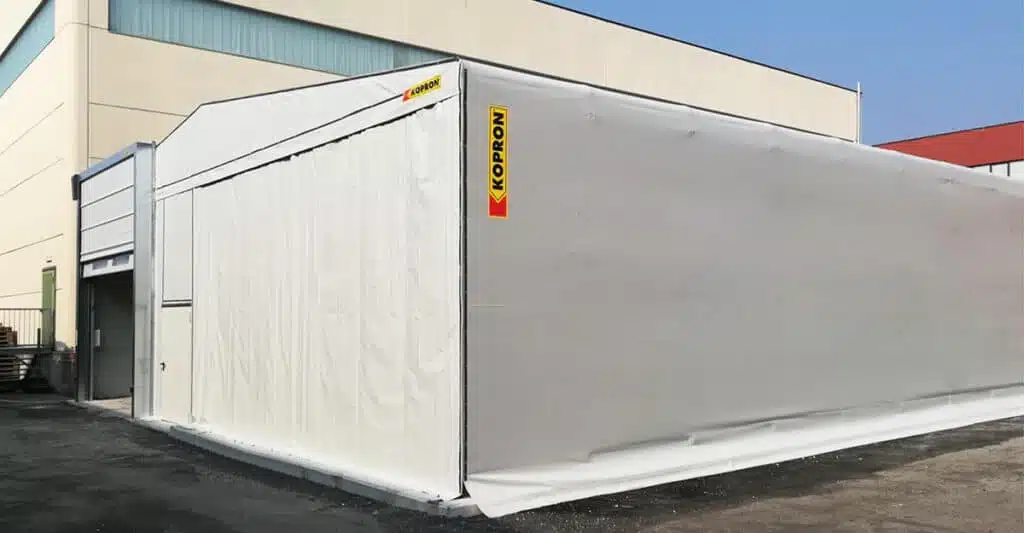 capannone retrattile porta rapida kopron como