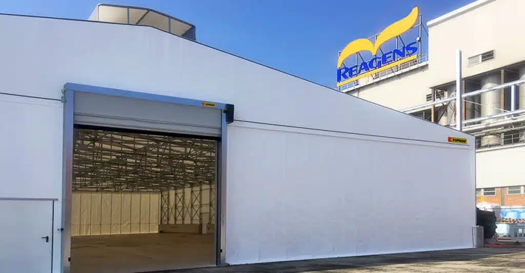 capannone retrattile stoccaggio additivi reagens