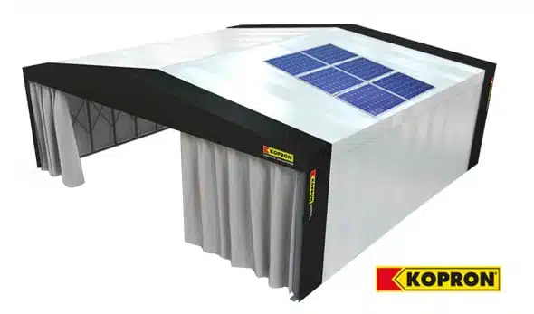 Galpão lonado fotovoltaico