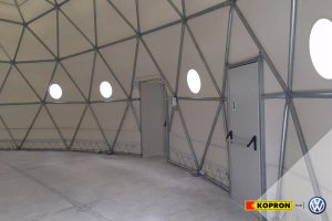 Tendostruttura geodetica Kopron per Volkswagen