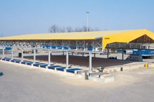 capannone in acciaio e telo pvc modello hangar