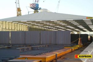 capannoni in pvc per fincantieri marghera