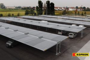pensiline per parcheggi auto aziendali