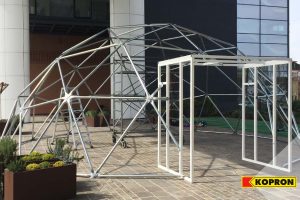struttura acciaio cupola geodetica