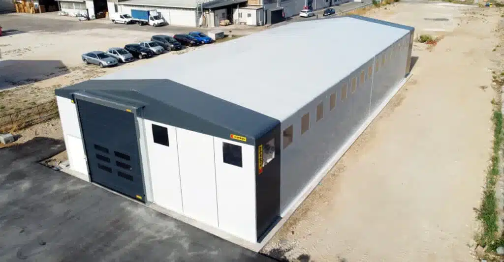 nuovo capannone in pvc kopron per Euroarce