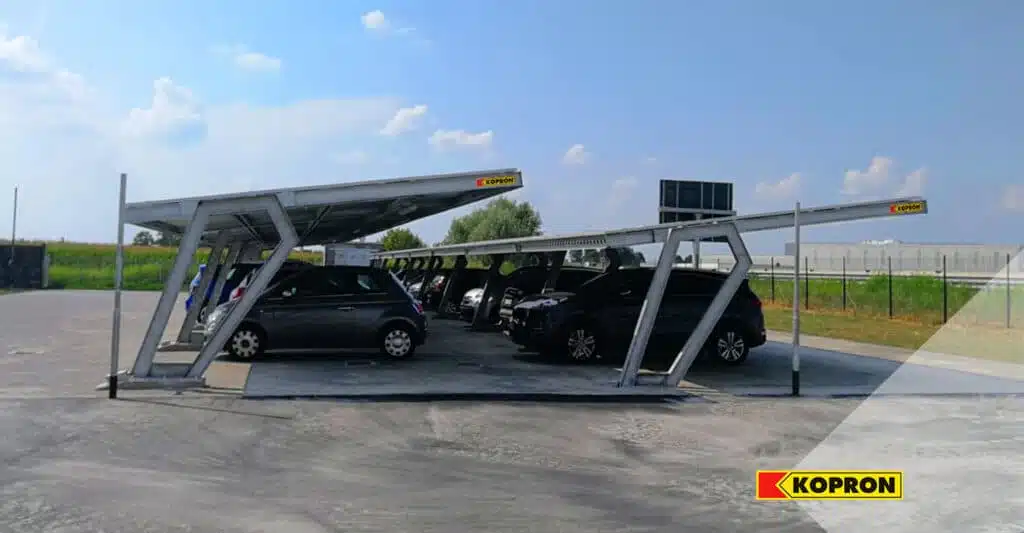 pensiline per auto parcheggio sipral