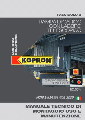 KRL-T quadro comandi rampe telescopiche - Manuale tecnico di montaggio, uso e manutenzione